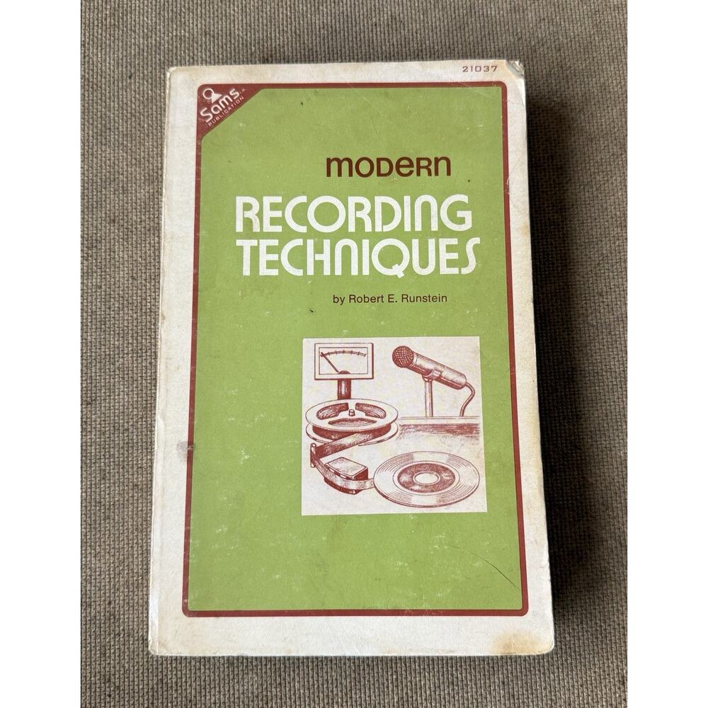 Vintage 1977 Modern Recording Techniques Book Pop Music Sound Studio Engineer